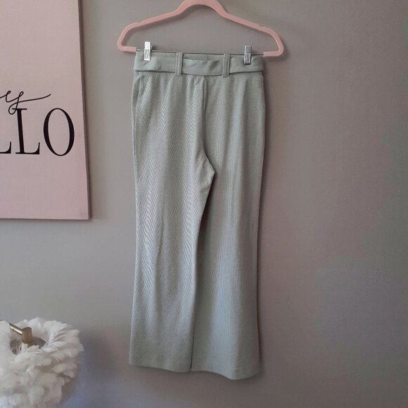 NWT Rachel Zoe icy mint green puff sleeve sweatshirt top & belted sweatpants set - Picture 12 of 14